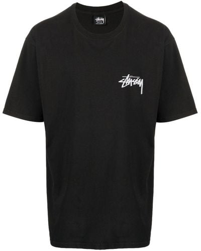 Stussy T-shirt Met Grafische Print - Zwart