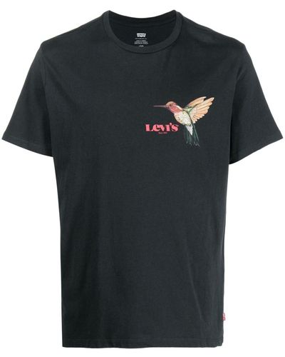Levi's Bird-print Cotton T-shirt - Black