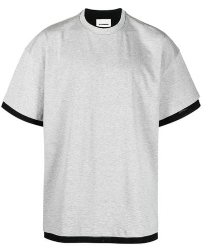 Jil Sander バイカラー Tシャツ - ホワイト