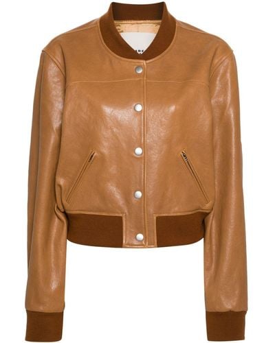 Isabel Marant Adriel Leather Jacket - Brown
