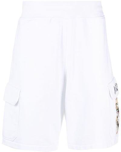 Moschino Shorts mit Teddy-Motiv - Weiß