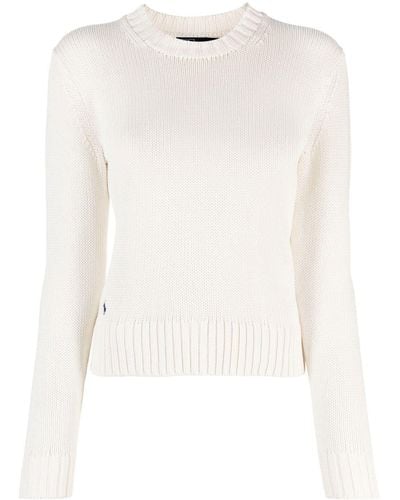 Polo Ralph Lauren Ribbed-knit Crew Neck Jumper - White