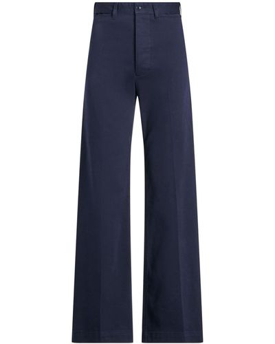 Polo Ralph Lauren High-waisted Wide-leg Pants - Blue