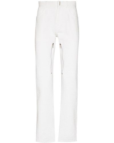Givenchy ジップディテール ストレートジーンズ - ホワイト
