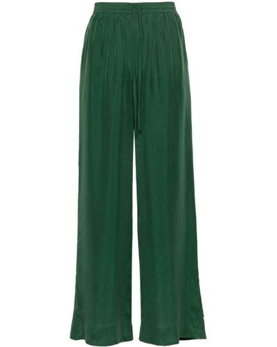 P.A.R.O.S.H. Sunny24 Silk Trousers - Green