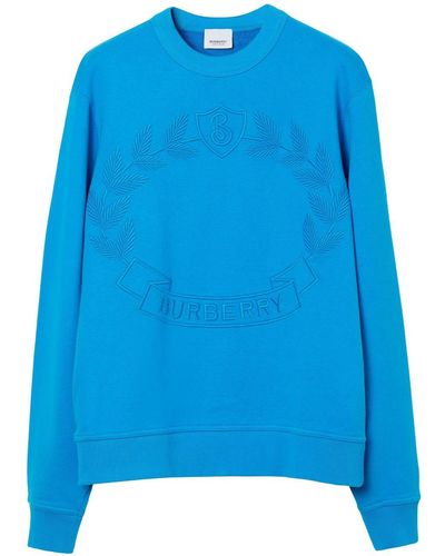 Burberry Sweater Met Borduurwerk - Blauw