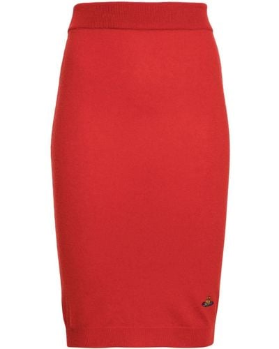 Vivienne Westwood Bea Knitted Skirt - Red