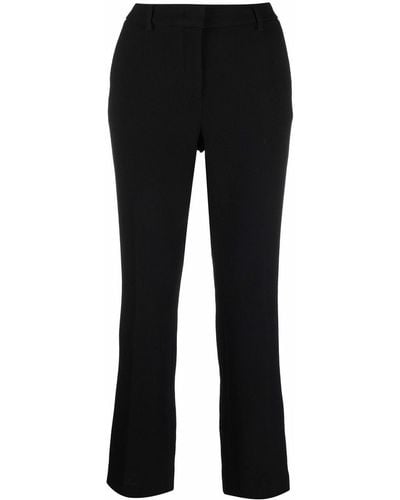 L'Autre Chose Cropped Tailored Trousers - Black