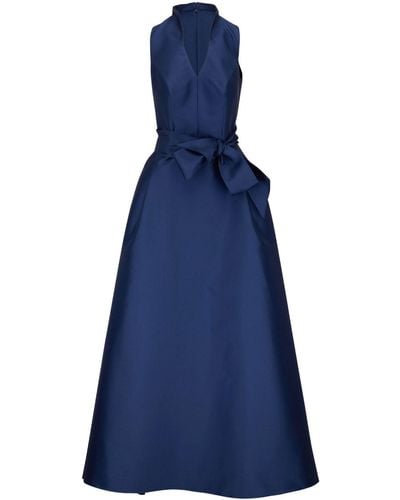 Carolina Herrera Bow-detail Dress - Blue