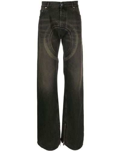 Off-White c/o Virgil Abloh Jeans Met Vervaagd Effect - Zwart