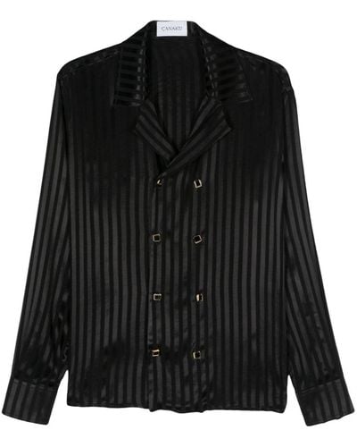 Canaku Multi Way-fastening Shirt - Black