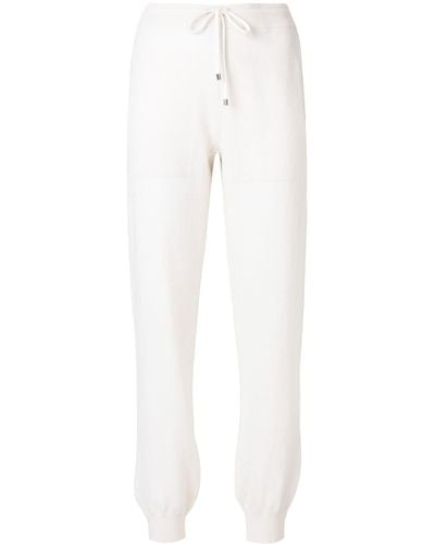 Barrie Pantalones de chándal translúcidos - Blanco