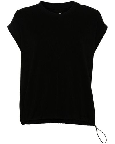 Thom Krom Camiseta con cordón en el dobladillo - Negro