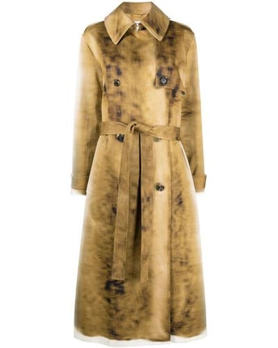 Loewe Double-breasted Belted Coat - Natural