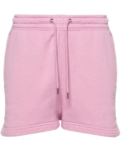 Maison Kitsuné Pantalones cortos de chándal con parche Fox - Rosa