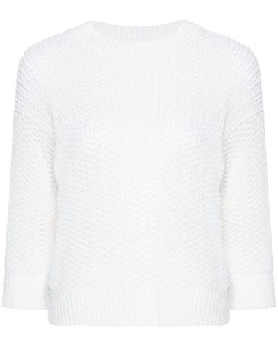 Max Mara Regno open-knit jumper - Weiß