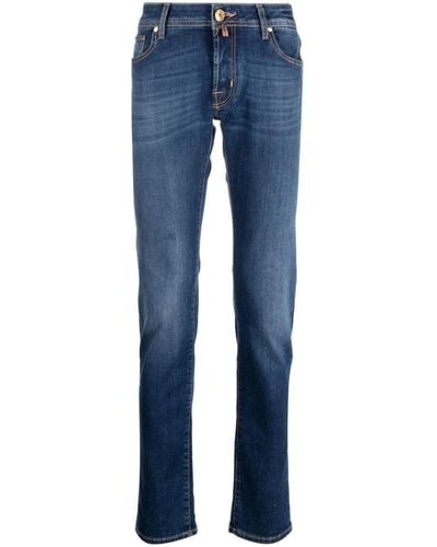 Jacob Cohen Nick Slim-Fit-Jeans mit Logo - Blau