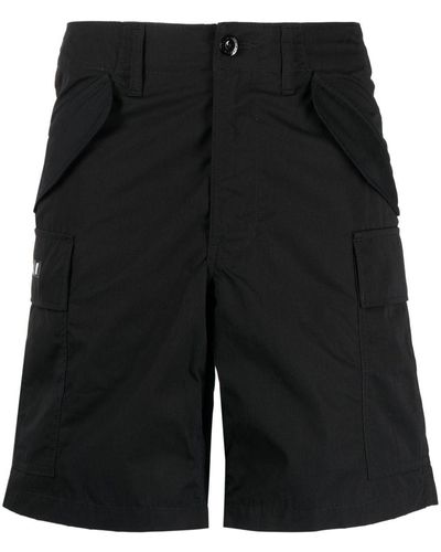 WTAPS Logo-patch Cargo Shorts - Black