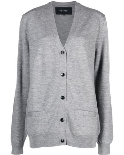 BOTTER Long-sleeve Wool Cardigan - Gray