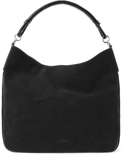 STAUD Perry Leather Shoulder Bag - Black
