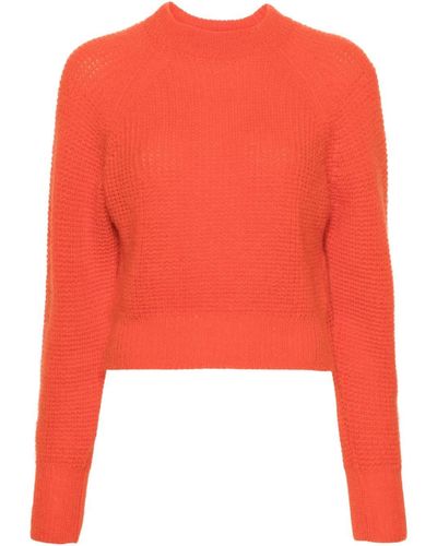 Fabiana Filippi Mock-neck Waflle-knit Sweater - Red
