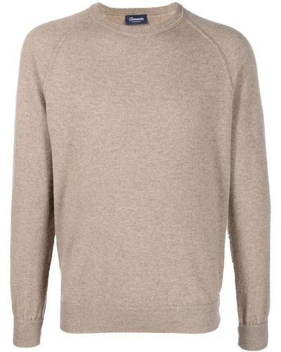 Drumohr Crew-neck Cashmere Jumper - Natural