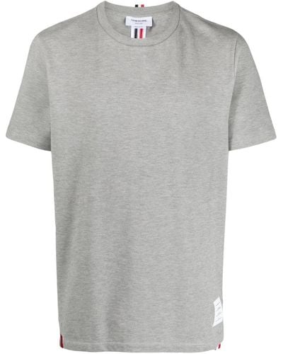 Thom Browne T-shirt Met Rwb-streep - Grijs