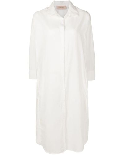 Adriana Degreas Hemdkleid mit langen Ärmeln - Weiß