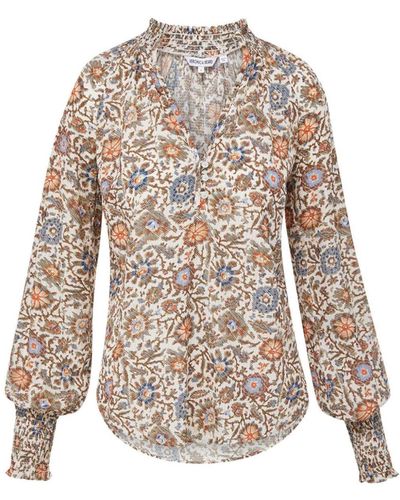 Veronica Beard Alexandria Blouse Met Bloemen Jacquard - Wit