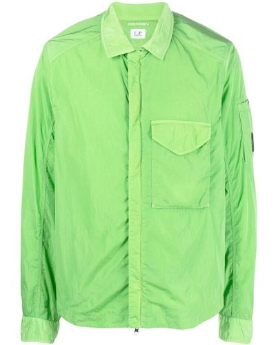 C.P. Company Lens-detail Chest-pocket Shirt - Green
