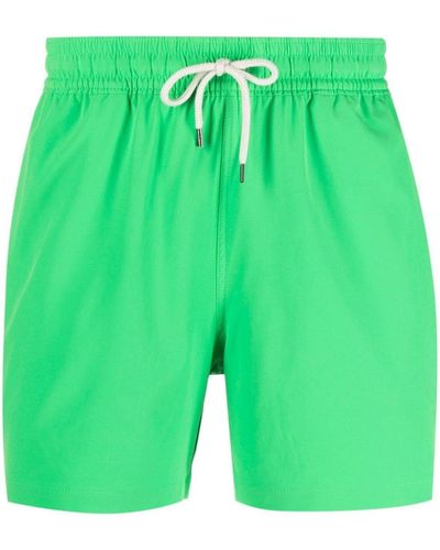 Polo Ralph Lauren Rear Logo-patch Swim Shorts - Green