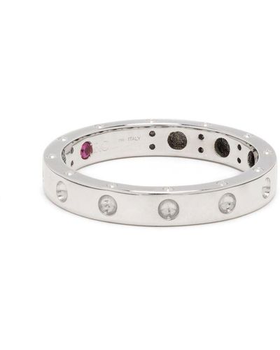 Roberto Coin 18kt White Gold Pois Moi Thin Band Ring - Metallic