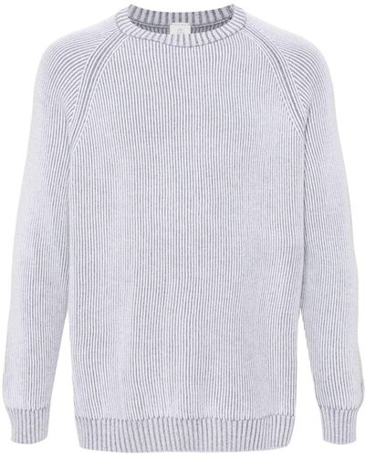 Eleventy Raglan Ribbed Sweater - White