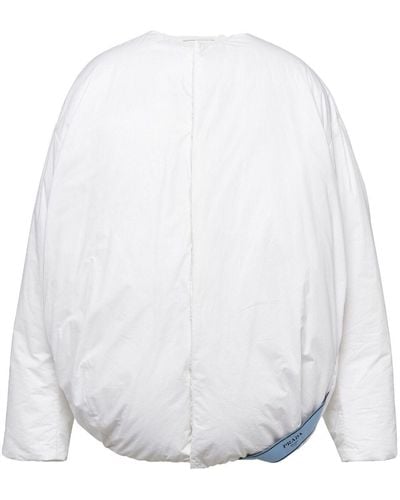 Prada ロゴ パデッドジャケット - ホワイト