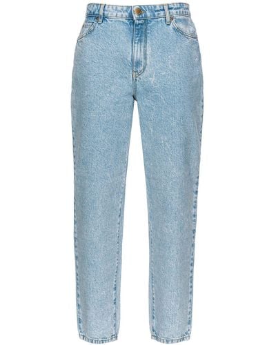 Pinko High-rise Tapered Jeans - Blue