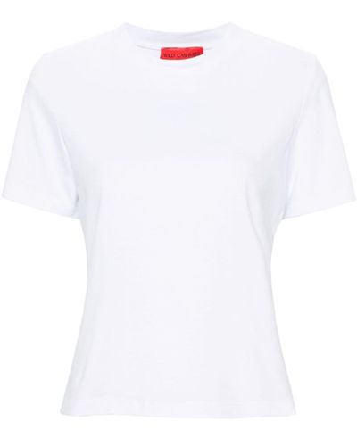 Wild Cashmere T-Shirt mit Rundhalsausschnitt - Weiß