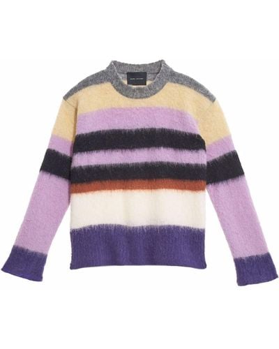 Marc Jacobs Flauschiger Pullover mit Streifen - Pink