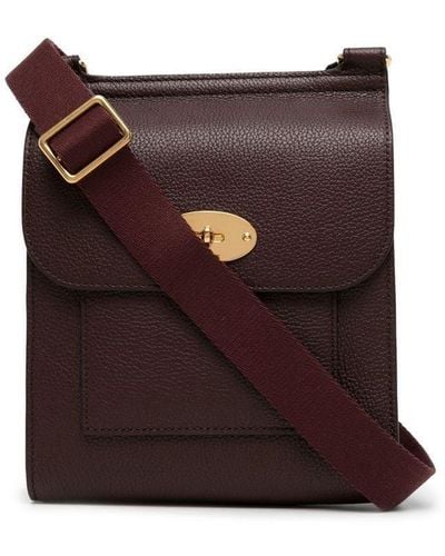Mulberry Small Antony Leather Crossbody Bag - Red