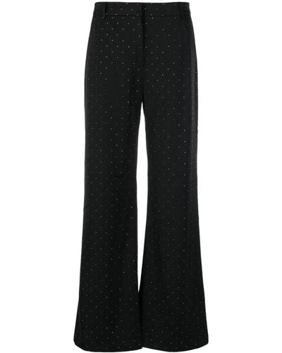 Munthe Leileen Crystal-embellished Flared Pants - Black