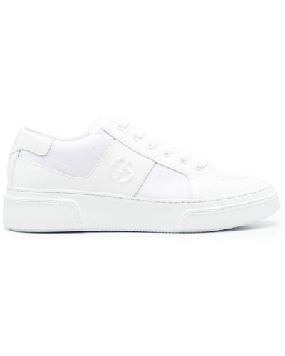 Giorgio Armani Low-top Lace-up Sneakers - White