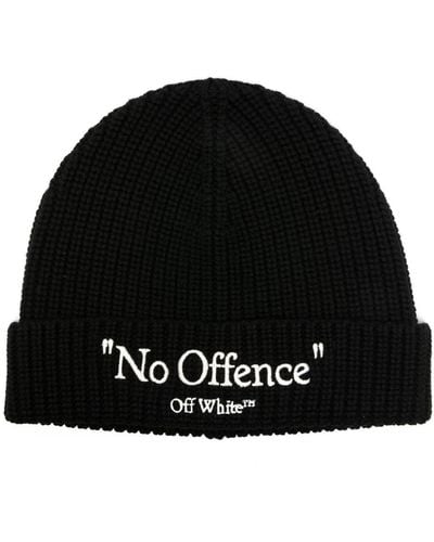 Off-White c/o Virgil Abloh No Offence embroidered beanie - Noir
