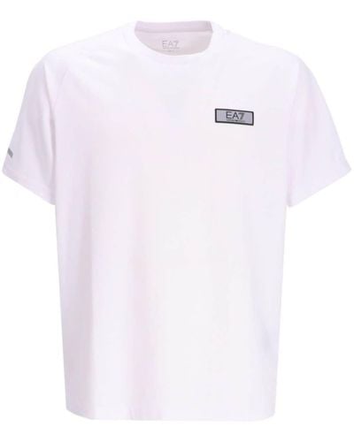EA7 T-shirt Met Ronde Hals - Wit