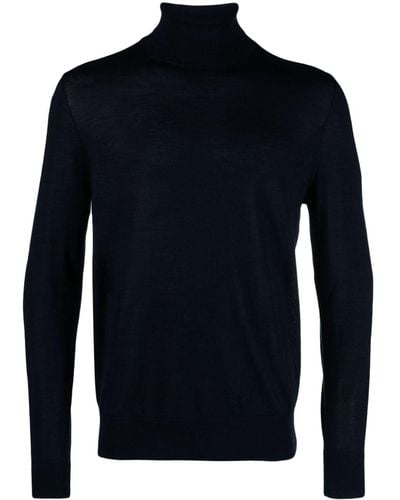 Hackett Fine-knit Roll-neck Sweater - Blue