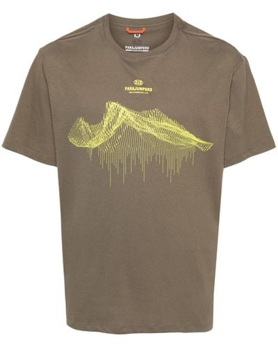 Parajumpers T-shirt Met Grafische Print - Groen