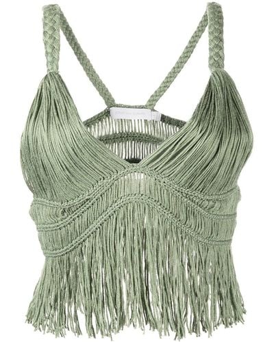 Jonathan Simkhai Claudette Macramé Bralette - Green