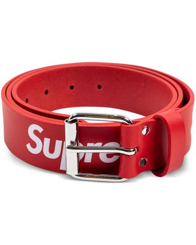 Supreme Repeat "red" Leather Belt