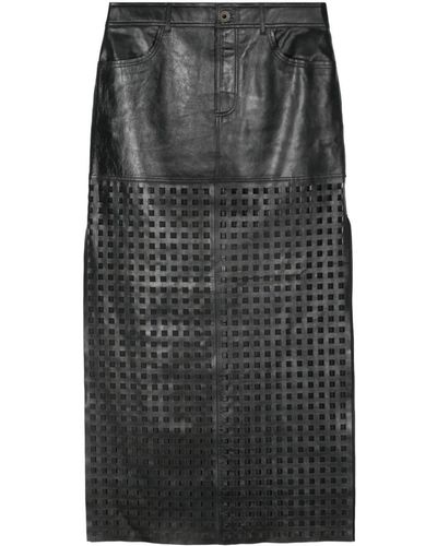 Stand Studio Mavis Leather Skirt - Black