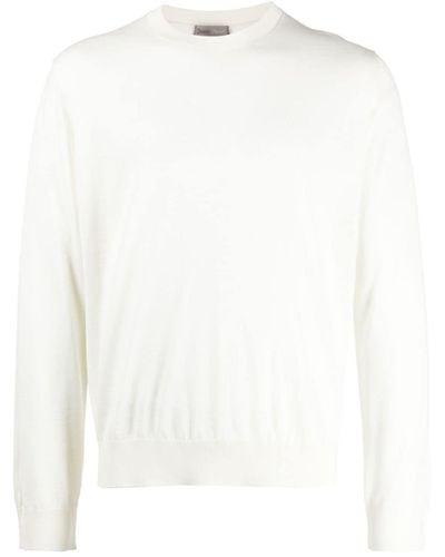 Herno Fein gestrickter Pullover - Weiß