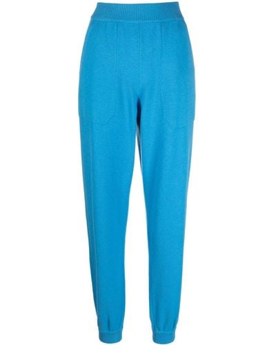 Mrz Elasticated-waistband Tapered Track Pants - Blue