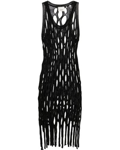 Isabel Marant Liz Open-knit Maxi Dress - Black